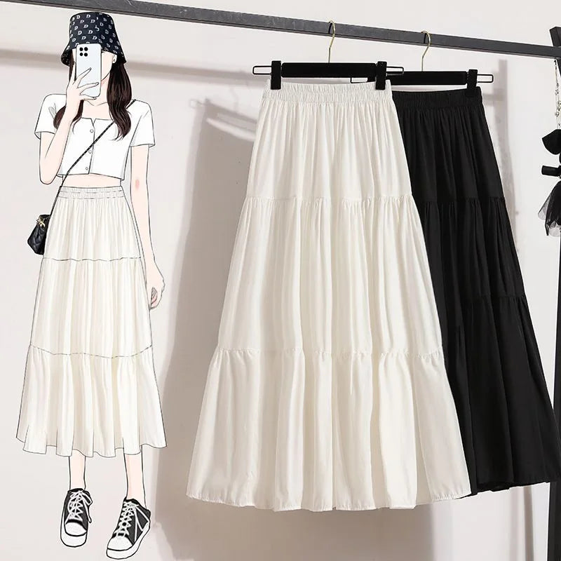 White Summer Women Long Skirts