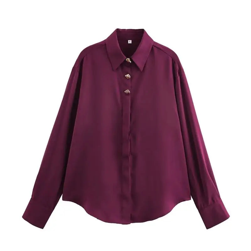 Shirts Autumn Women's 2025 New Elegant Loose Relaxed Fashion Holiday Blouses Street Chic Youth Joker Spring Shirt Tops